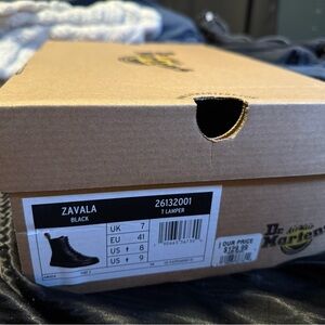 Dr. Martens Zavala Black Leather Boots